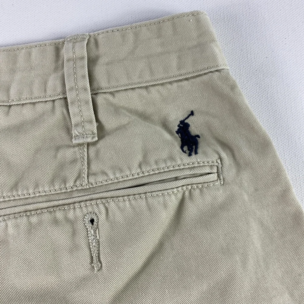 Polo Ralph Lauren Shorts Mens 30 Khaki Relaxed Fit Chino Flat Front Classic